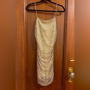 Cheetah-print mini dress